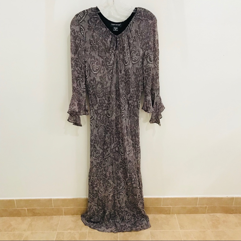 SOLD! Temptation Patterned Long Dress Size L